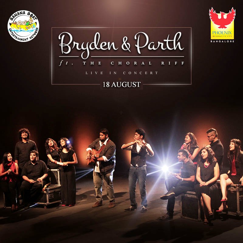 Bryden Lewis (@brydenlewis) on Twitter photo #brydenparth ft. #thechoralriff live in #concert in #bangalore at #phoenixmarketcity on the 18th of August, 2017. 7pm onwards.
<a href="/Parth_Lc/">Parth Chandiramani</a> #brydenparth ft. #thechoralriff live in #concert in #bangalore at #phoenixmarketcity on the 18th of August, 2017. 7pm onwards.
<a href="/Parth_Lc/">Parth Chandiramani</a>