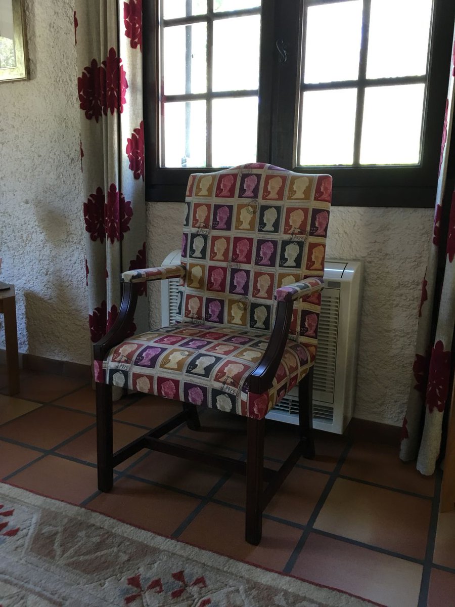 Upholsterybycrm's tweet image. Whilst at Nanny and Grumps I spotted these two pieces of mine #firesidechair #reupholstered  #clutterbox #custommade