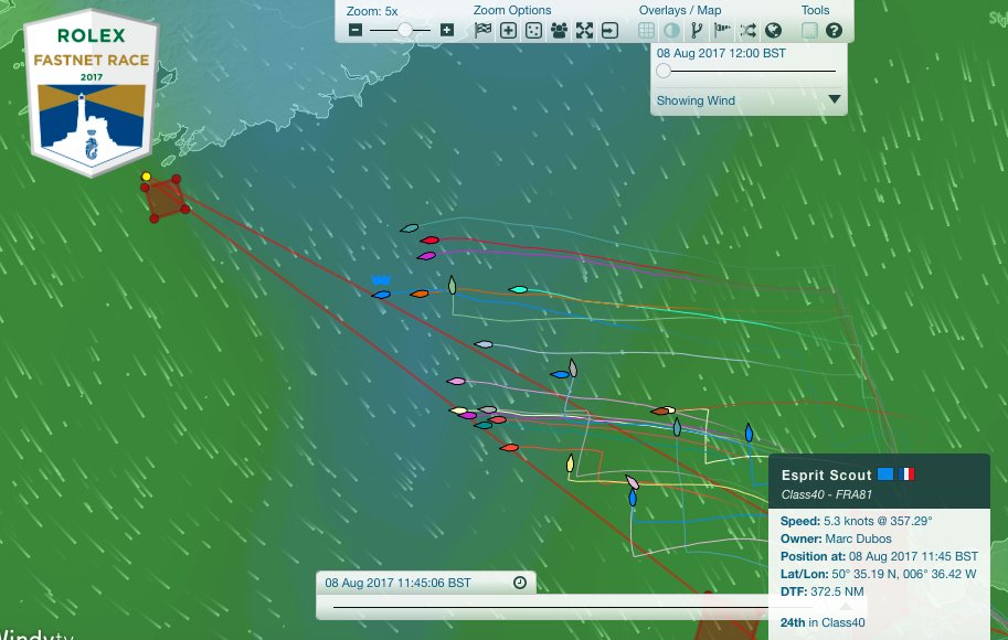 SailorsRaces's tweet photo. #rolexfastnet2017 Mi-course pour le leader #Class40 Imerys (130). Parmi le groupe de tête @OmanSail (139) premier à remettre cap au nord. https://t.co/UtKCxidq3h