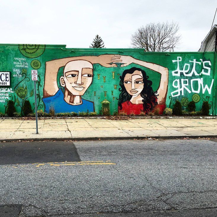 Mural I painted in Baldwin LI for @baldwin_civic in 2015 #letsgrow