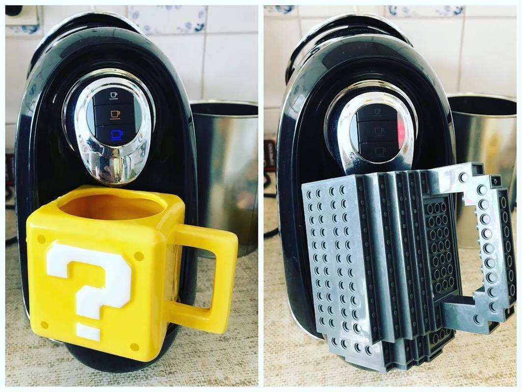 FilipGlowacz's tweet photo. We definitely need a bigger coffee machine! #coffee #BaDoffice #mario #lego https://t.co/1I4dciDQ5F https://t.co/zetEA7Vb2a