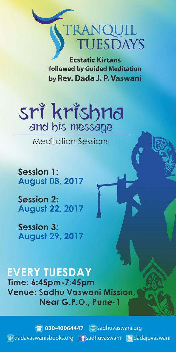 DadaJPVaswani's tweet photo. #TranquilTuesdays #AugustSchedule https://t.co/hl5zhOmOe7