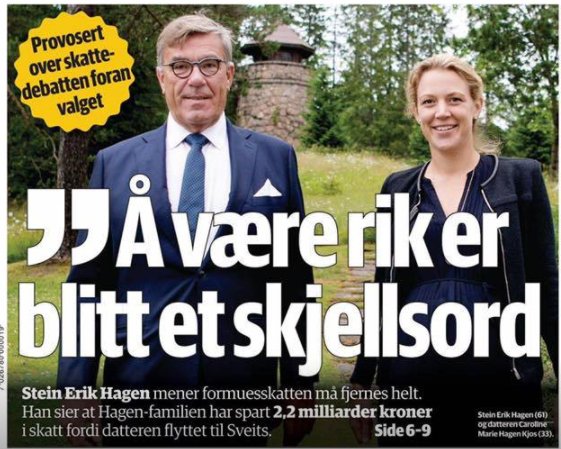 "Sparer" like mye som en vanlig person må jobbe 425 år for å tjene. På å flytte fra landet som gjorde deg rik. For å slippe å bidra.