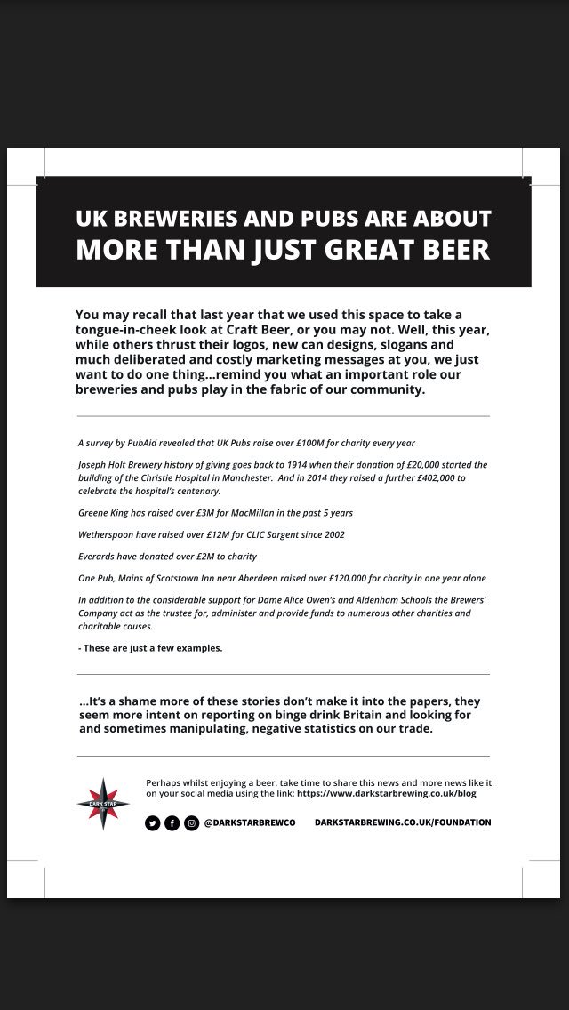 Our advert in today's Great British Beer Festival programme in case you aren't going #gbbf