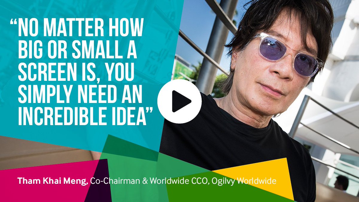 OceanOutdoorUK's tweet photo. A top tip from Tham Kai Meng, @OgilvyWW! Entries open for this year's #OceanDCC. How to enter: https://t.co/yBxjtB0WY3 #Allyouneedisanidea https://t.co/qMd1eB6b1n