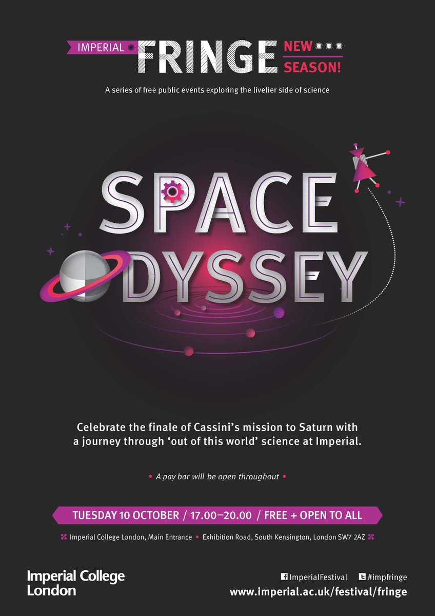 Imperial Spark (@imperialspark) on Twitter photo Celebrate the finale of #Cassini mission to #Saturn with #impfringe : A Space Odyssey <a href="/imperialcollege/">Imperial College London</a> on 10/10: ow.ly/iOSZ30efeFe Celebrate the finale of #Cassini mission to #Saturn with #impfringe : A Space Odyssey <a href="/imperialcollege/">Imperial College London</a> on 10/10: ow.ly/iOSZ30efeFe