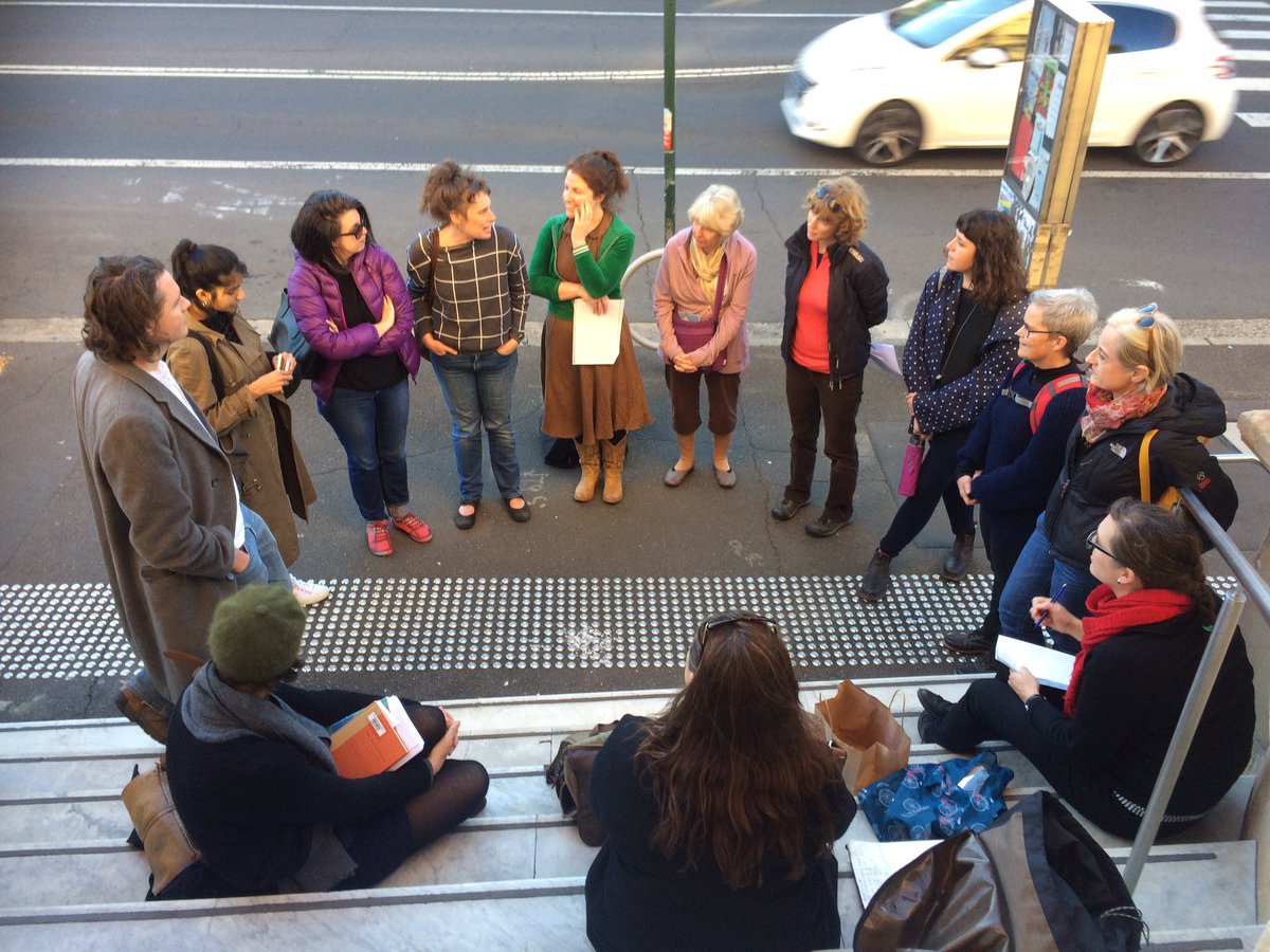 bicycleuser's tweet photo. .#compostingfeminisms on walking &amp; thinking &amp; infrastructure thx @digijalanjalan @Abby_A_Lopes @tythily @jungiansitcom @susprat https://t.co/xnijjiB97p
