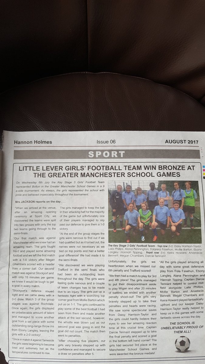 Great performance from all the Little Lever girls football team. Should all be proud. Fantastic achievement!