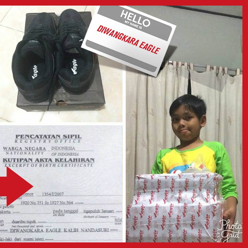 Namaku Diwangkara Eagle utk #EagleMania yg punya sanak saudara / teman dgn nama Eagle boleh dm admin..ada hadiah menarik lho #SepatuEagle