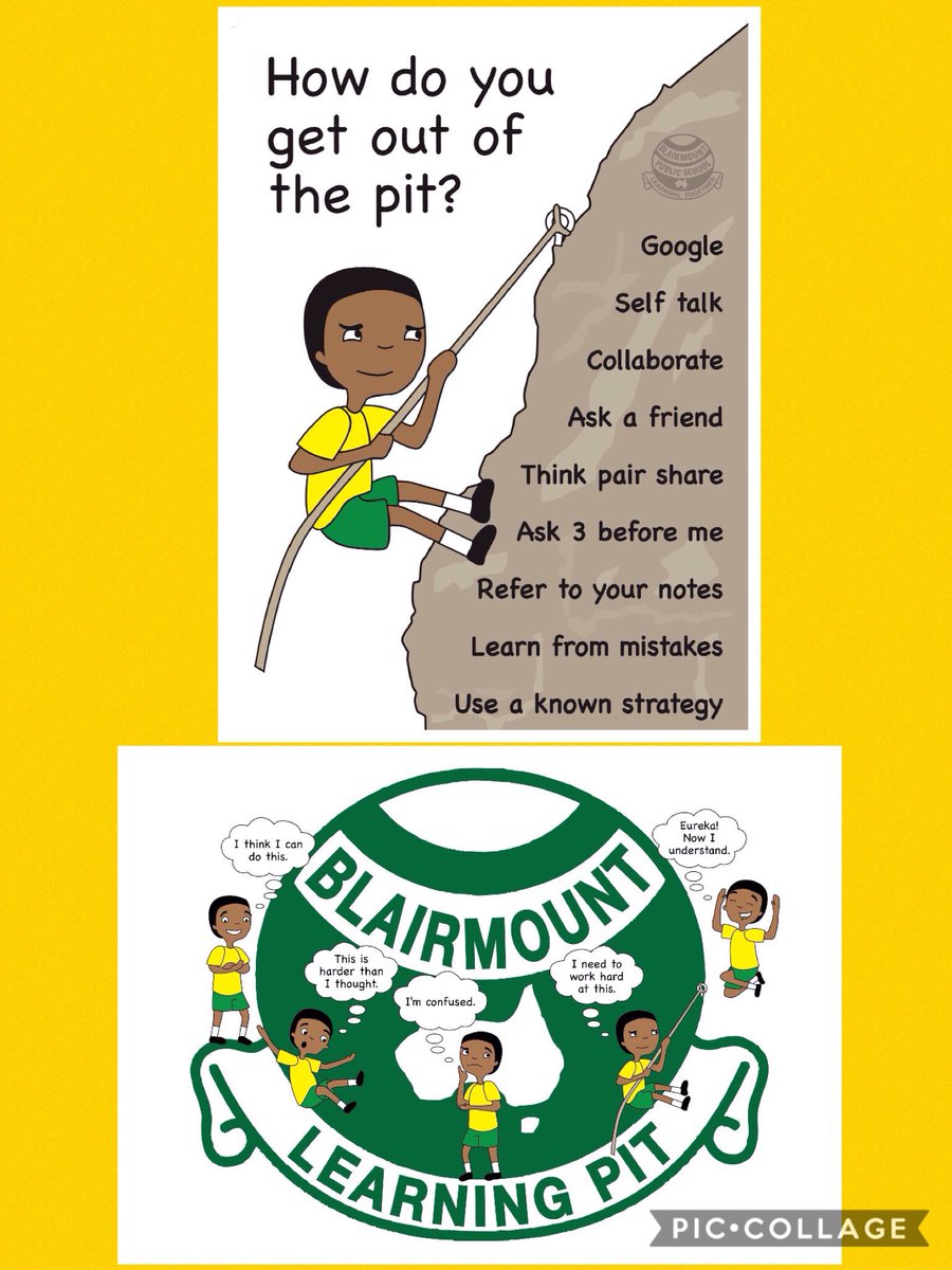 How do you get out of the pit? New poster to help students with strategies to be life long learners #LearningPit <a href="/steveevo41/">steve evans</a> <a href="/KerryMattar/">Kerry Mattar</a>
