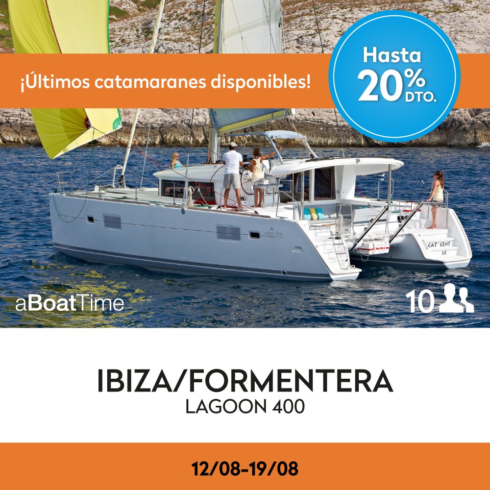 LAST MINUTE IBIZA/FORMENTERA!!  ⚓
Últimos barcos disponibles ⛵
¡Consigue hasta un 20% de dto!
Info: +34 91 136 73 62 bookings@aboattime.com