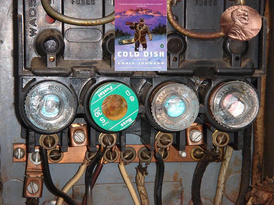 AbsarokaCounty's tweet photo. #TuesdayThoughts Henry - “Those old fuses, the big ones, you put pennies in them to get them to work?” @ucrosspop25 #Longmire #TheColdDish https://t.co/JBDnU4hhkS