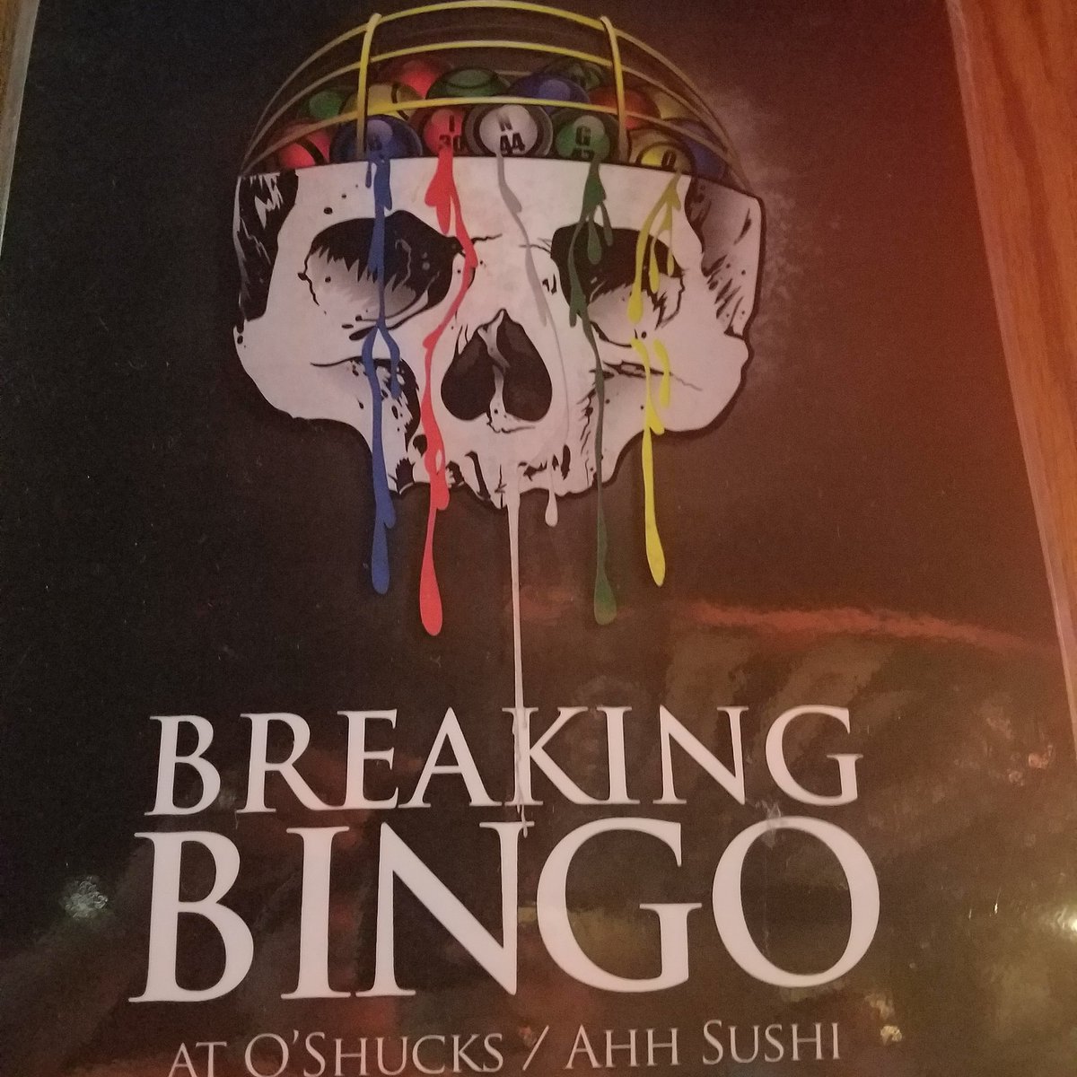 BruceCorrigan's tweet photo. O'Shucks-Ahh Sushi downtown Salt Lake Breaking Bingo Jackpot... $2000 Tonight &amp; $3 Schooners &amp; Cheeseburgers https://t.co/8w7llnIZY9