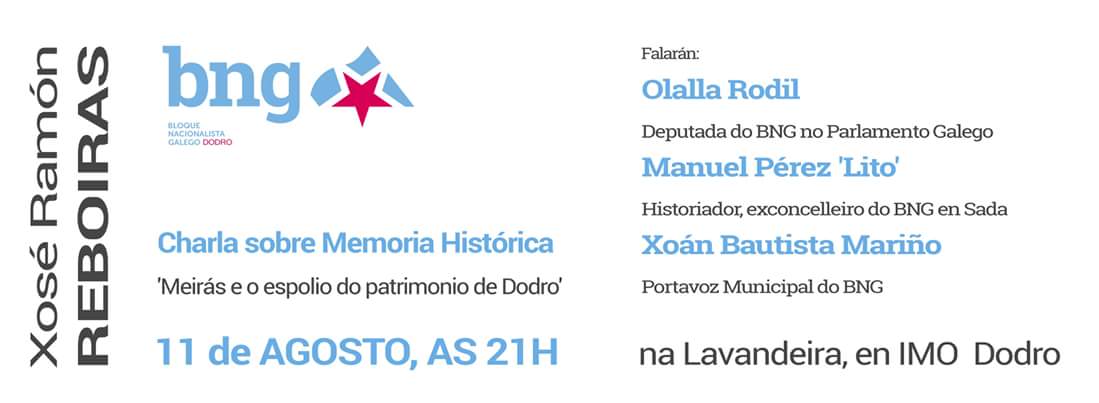 orodil's tweet photo. As compas d'@obloque en Dodro organizan o día 11 de agosto unha homenaxe a #MonchoReboiras 👇 https://t.co/TyAhrKsTm0