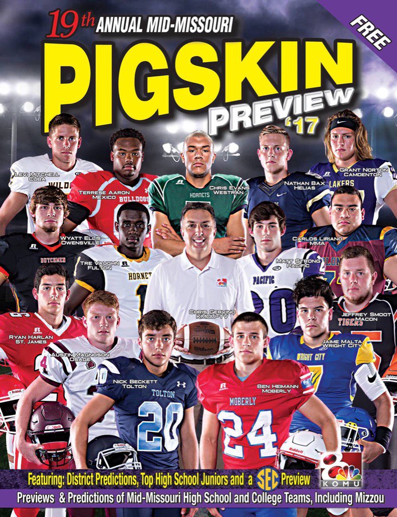 mexicohssports's tweet photo. Congratulations Terrese Aaron on the cover of Pigskin Preview!
#bulldogtough https://t.co/mLMUNaEd3s