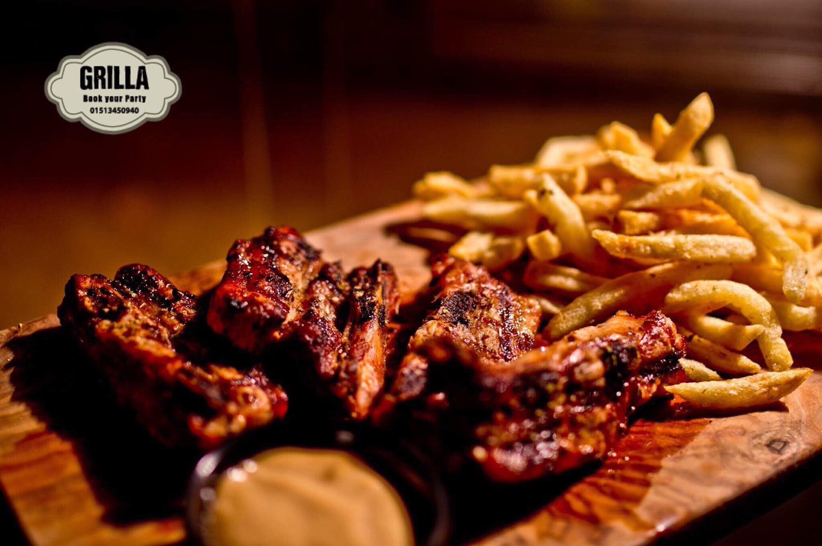 Try our new dish , grill pork ribs at Grilla 🍖