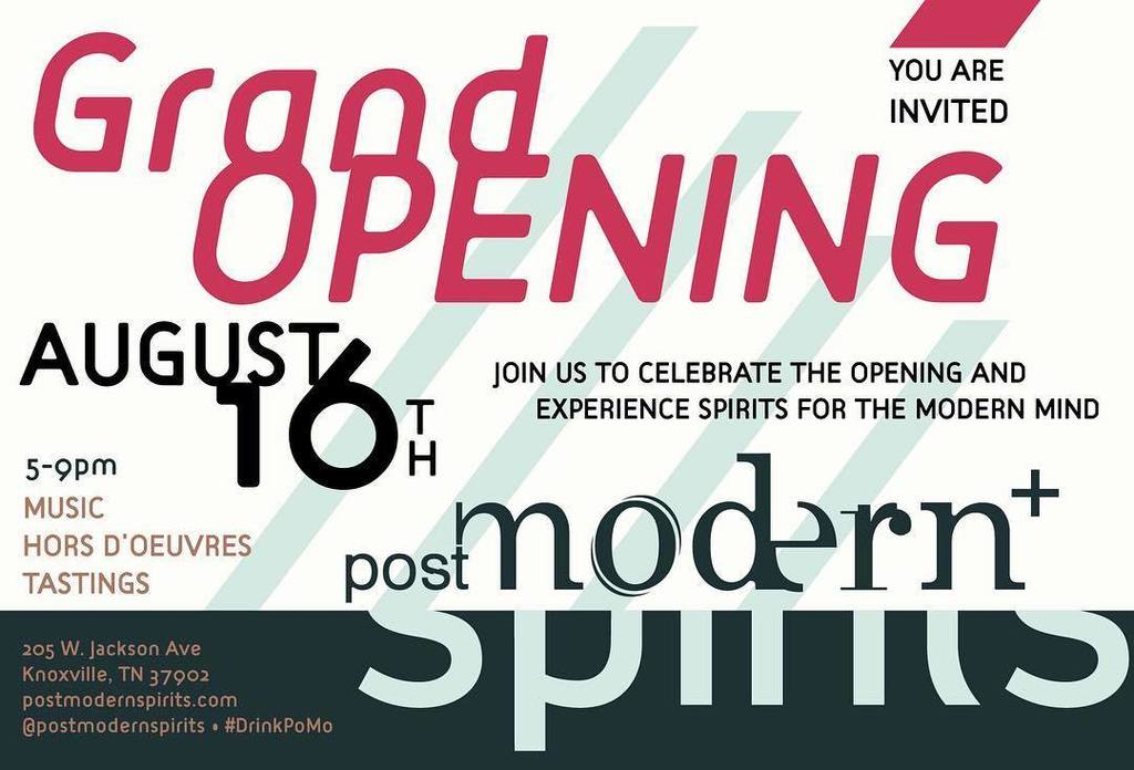 You've heard the buzz, now it's time to experience PostModern Spirits! We are hosting our Grand Opening Wednesday, August 16th and would lo…