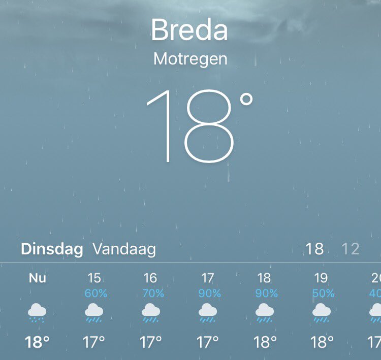 Jammer dat het motregenen. Net nu het zomer is. #weerbericht #zomer