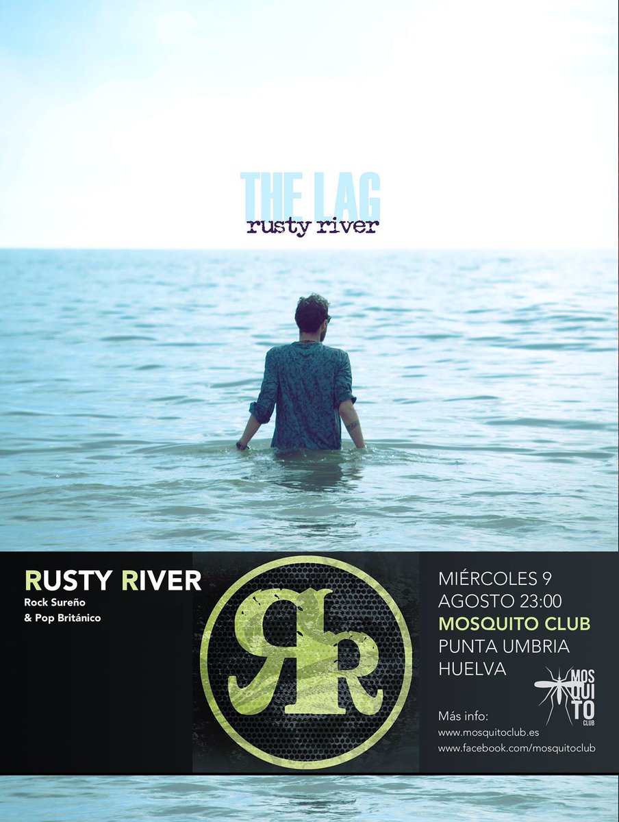 ¡Atención! Este miércoles, en los #directos: <a href="/RustyRiver1/">Rusty River</a>! El grupo onubense sustituye, por motivos ajenos a Mosquito Club, a Shirley David