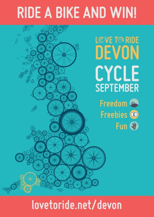 Take part in #CycleSeptember to be in with a chance of winning some great prizes! lovetoride.net/devon