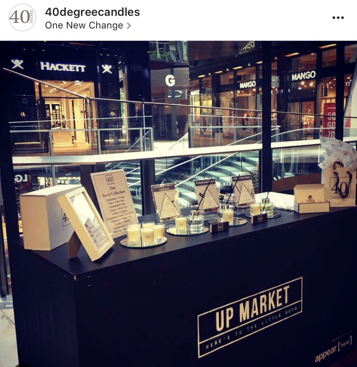 Find us 16th August at One New Change for another Pop Up Shop! #40DEGREE #andrelax #onenewchange