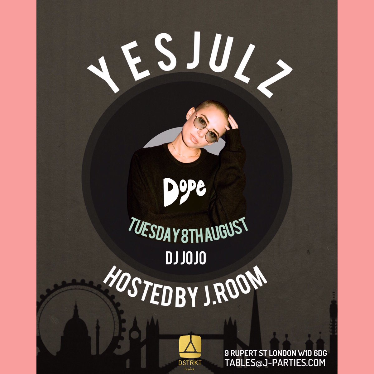 J_Parties's tweet photo. Tonight! 🌊🌊 @YesJulz @dstrktlondon #JParties https://t.co/5cMoFaAkNL