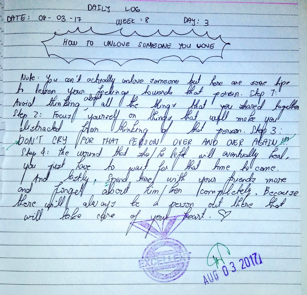 itskiksx's tweet photo. In a #DailyLog last week, I asked my studes to do a "Process Writing". Most outputs were about moving on. Yay! Alam na this. Haha! #Ferdies https://t.co/xwNgoJnG03