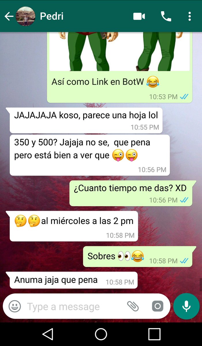 Ahora si xD

❗❗Necesito su ayudaaaa❗❗

Tengo que llegar a 350 rt's y 500 mg's antes del miércoles para que mi hermano se vista de Tingle 😂💚
