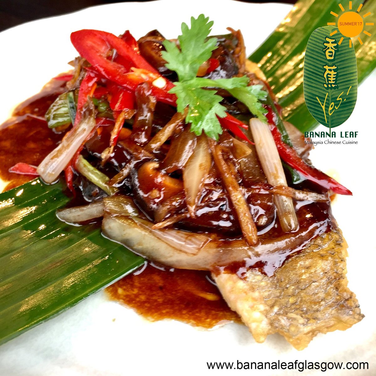 BananaLeaf_GLA's tweet image. We have #seabass with three different #cookingmethods: #steamed, #crispyfried or #panfried. such a great dish for the #summer season.