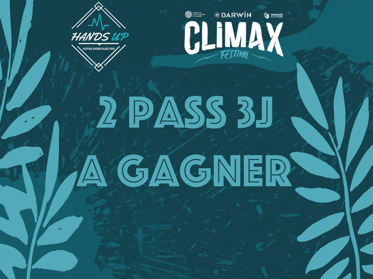 handsupelectro's tweet photo. 🎁 CONCOURS 🎁
Tentez de remporter 2 pass 3 jours pour le @climaxfestival à Bordeaux !
Pour participer ➡ RT + Follow 
#Concours #Bordeaux https://t.co/eInLXV8BSg