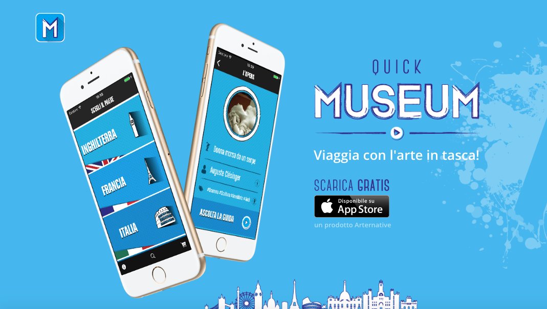 TuoMuseo's tweet photo. #Novitร : Nasce #quickmuseum, l'#app che racconta i #musei del mondo attraverso la voce degli #artblogger https://t.co/yMGbc3KwfF https://t.co/v3mGvn7Rzz