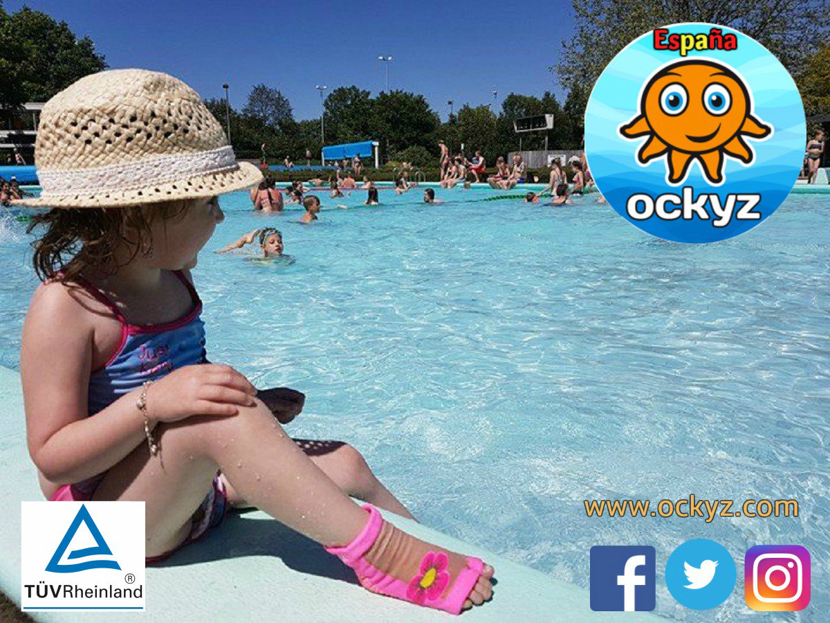 Calcetines Antideslizantes Piscina Azul Ockyz