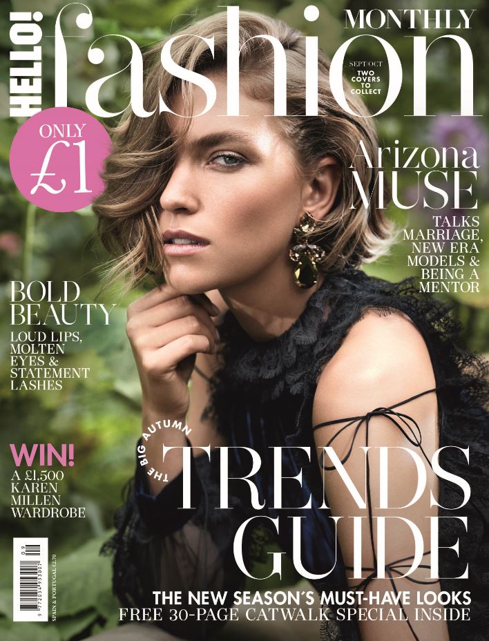 hellofashion_uk's tweet photo. The new issue of #HFM is out today and has TWO covers to collect! @ArizonaMuse is our cover girl and talks being a mentor. Don't miss it! https://t.co/M6AzTswDID