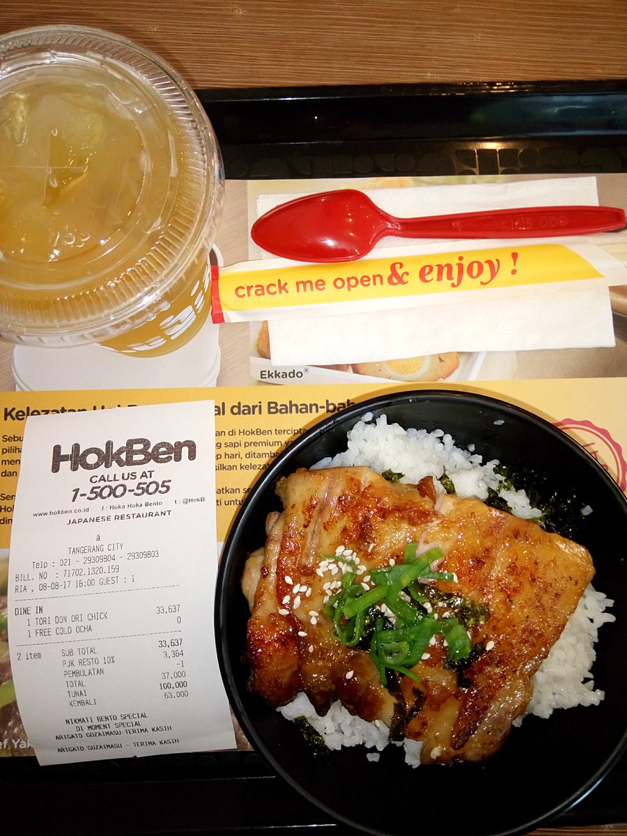 Yenmantoo's tweet photo. Tori Don Original Chicken Steak @HokBen @alfathhlm #hokben #hokbentokyobowl #tokyo #promo #trip #tokyotower https://t.co/a5t8efYGoH