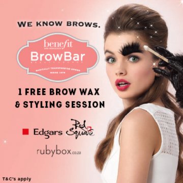 rubybox_beauty's tweet photo. Print this voucher & book your free brow wax/styling session. Find your nearest Benefit counter https://t.co/RCIGxt4VCM #BenefitBrowsSA https://t.co/iUOmz6U7Zq