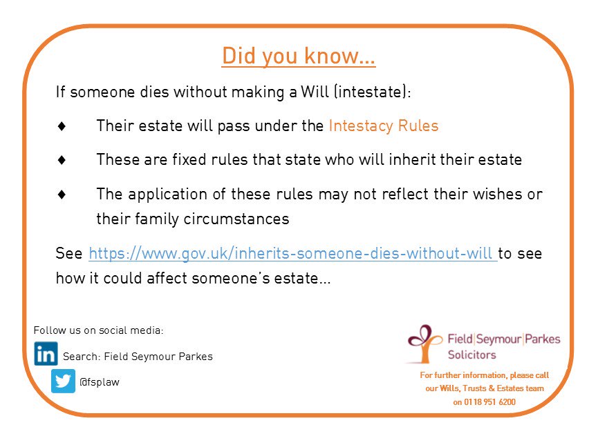 Intestate Succession Chart Uk