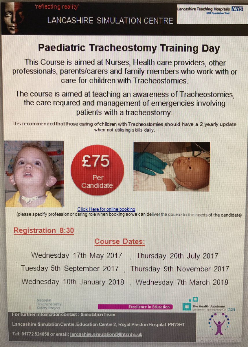 LancsHospPaeds's tweet photo. Paediatric Tracheostomy training. Get in touch if your service could benefit from some training by paediatrics and @MrSIMonLine 😀😀 https://t.co/8TFJhMrAxF