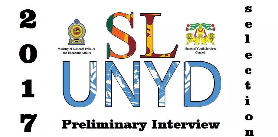 The preliminary interview to select this year's UNYDs for Sri Lanka will be held on the 12th and 13th of Aug at the NYSC #SLUNYD