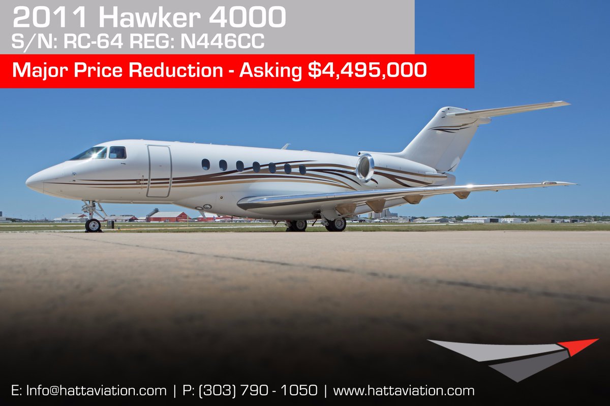 #aircraftforsale #hawker4000 #bizjet #majorpricereduction