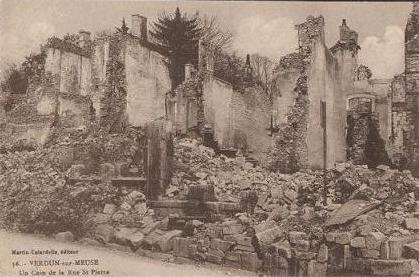 Eine Straße in Verdun 1916