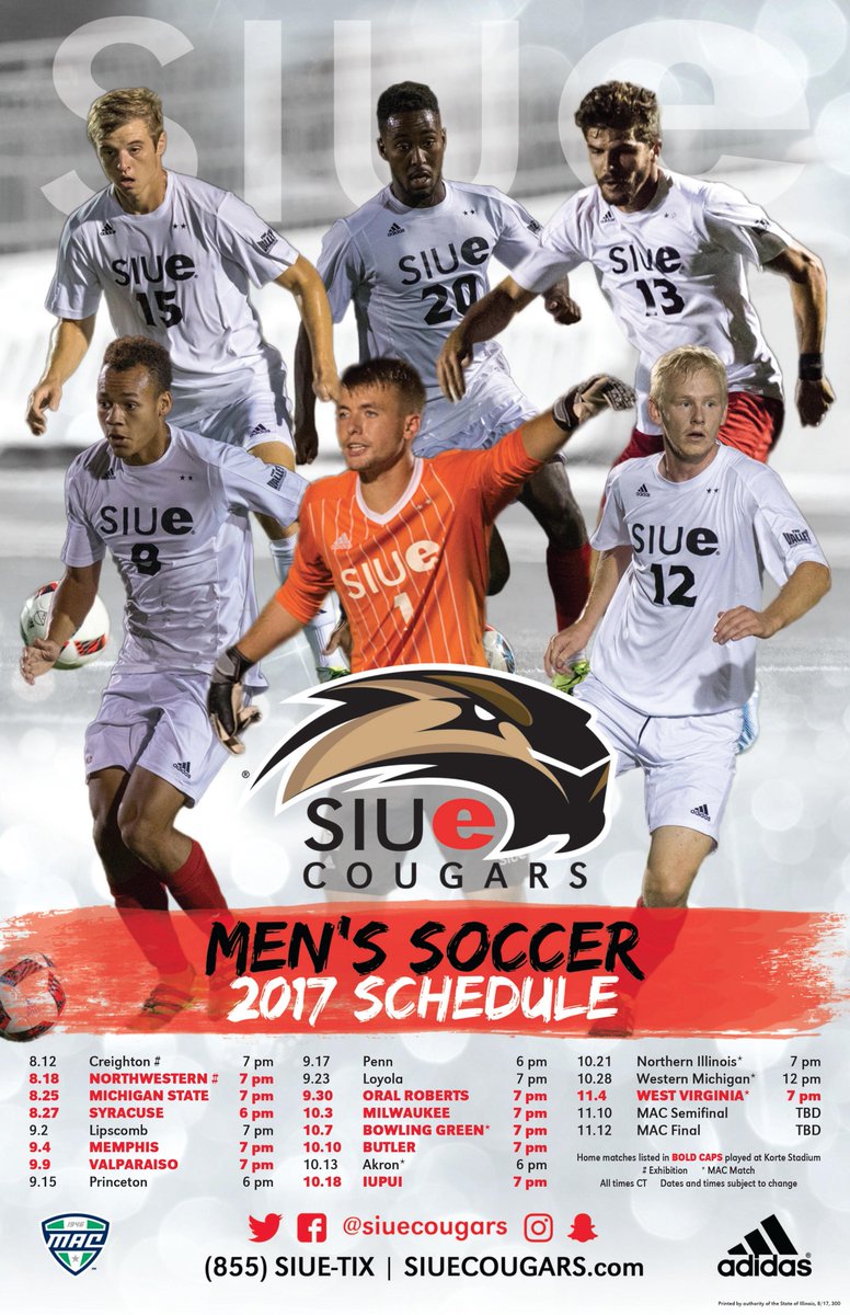 SIUECougars's tweet photo. Just in case you missed the schedule releases for @SIUEWSoccer, @SIUEMensSoccer &amp; @SIUEVolleyball...we have them right here for you!!! https://t.co/3FokuNkIMT