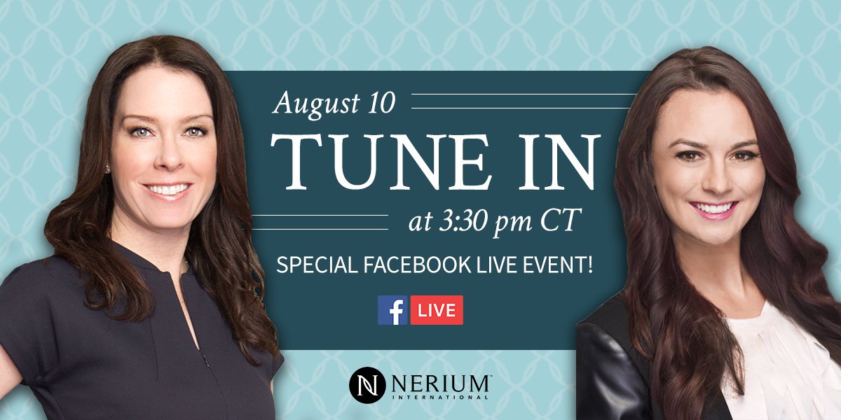 Tune in to learn more about our TWO NEW products: Nerium Face Wash and IllumaBoost. Don't miss it! @NeriumIntl #AmberOlsonRourke