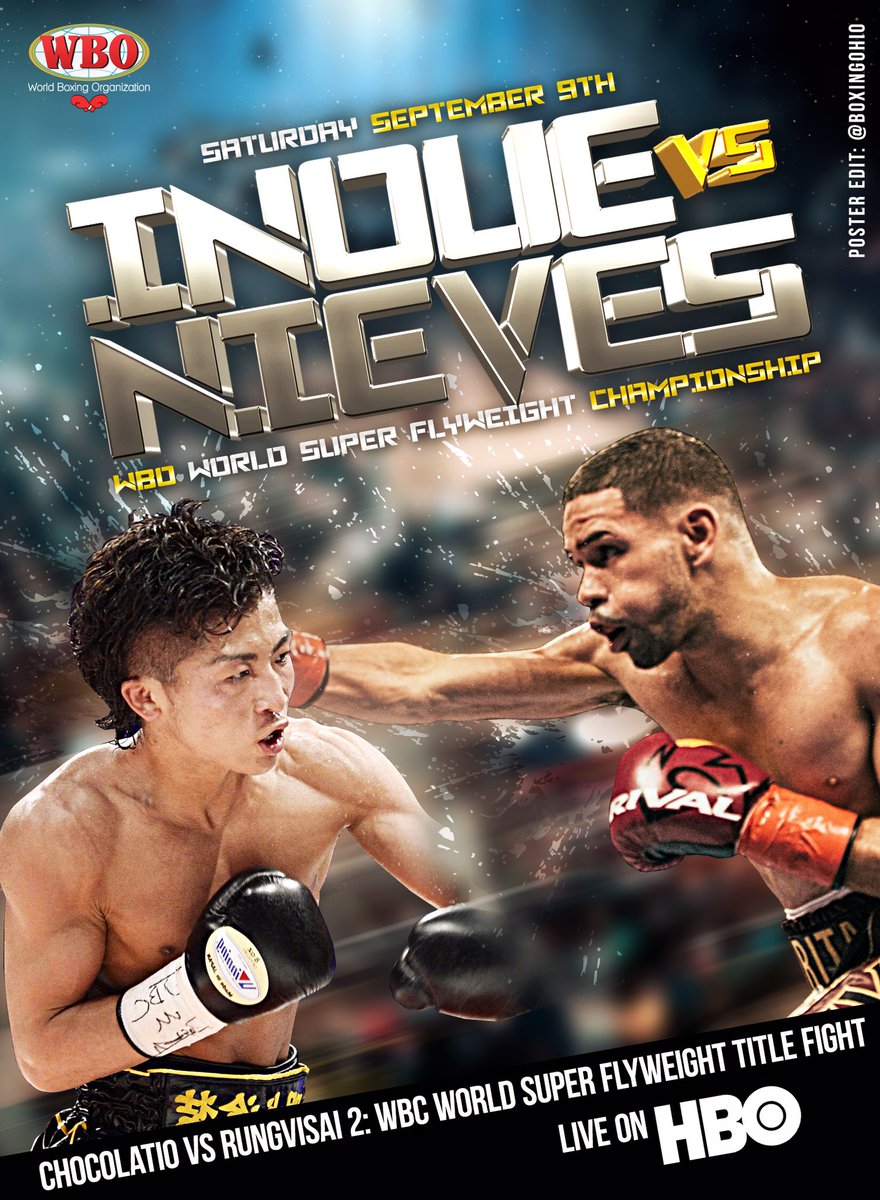 BoxingOhio's tweet image. Cleveland's Antonio Nieves (17-1-2 9 KO's) challenges Naoya Inoue (13-0) for the WBO World Super Flyweight title September 9th. #OhioBoxing