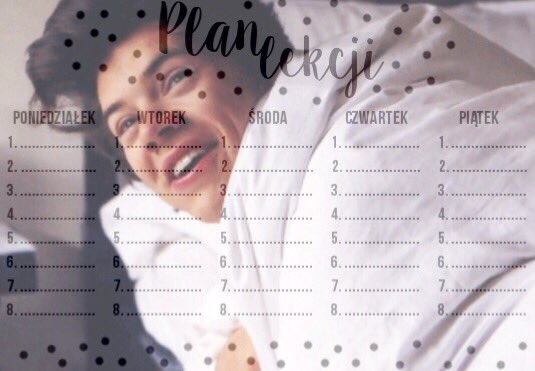 plany_lekcji's tweet photo. Plan lekcji z Harry Styles 
rt/ fav - jeśli zapisujesz https://t.co/hodKJHFBLE