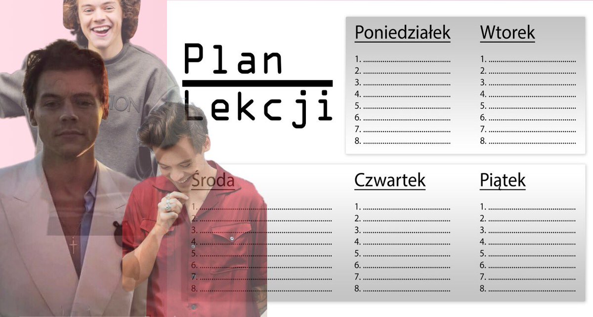 plany_lekcji's tweet photo. Plan lekcji z Harry Styles 
rt/ fav - jeśli zapisujesz https://t.co/hodKJHFBLE