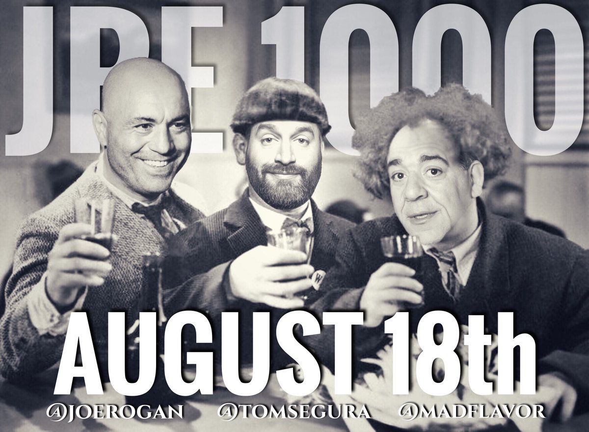 onebyonepodcast's tweet image. JRE 1K is coming up soon... Followed by a Celebration Show at @TheComedyStore AUGUST 18th with @joerogan @tomsegura &amp;amp; @madflavor #JRE #1000