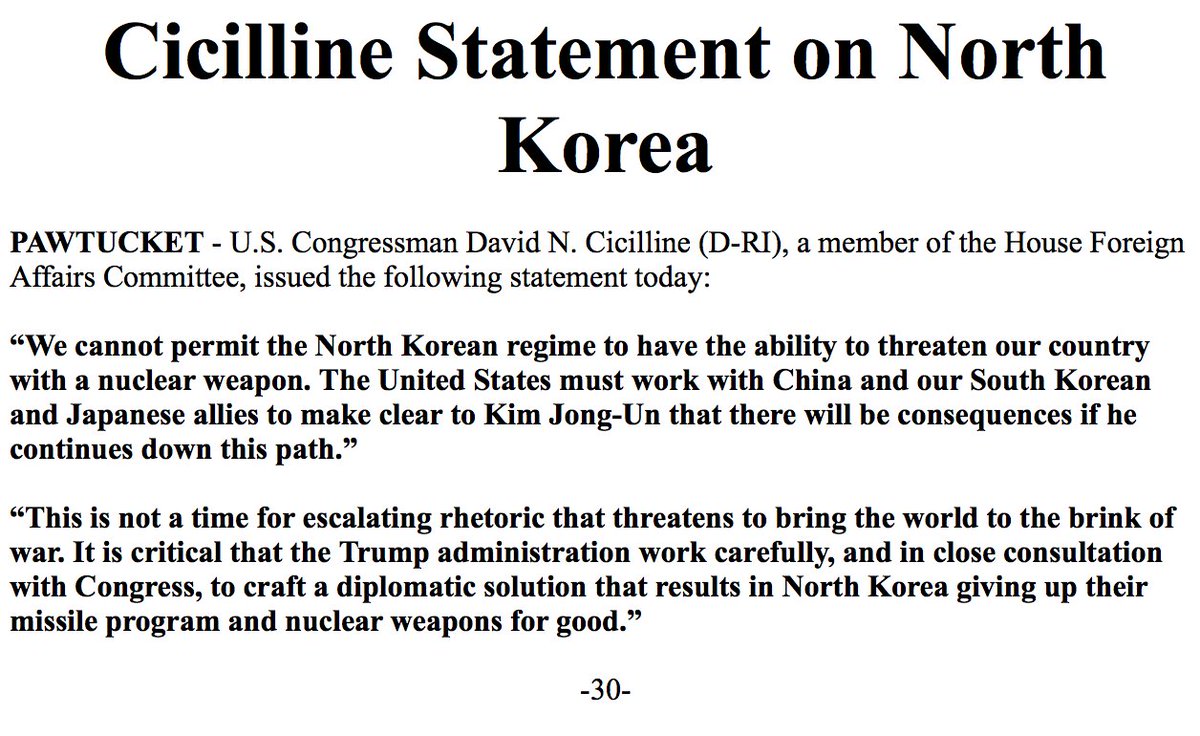 TedNesi's tweet image. Easier said than done: Cicilline wants “diplomatic solution that results in North Korea giving up their missile program and nuclear weapons”