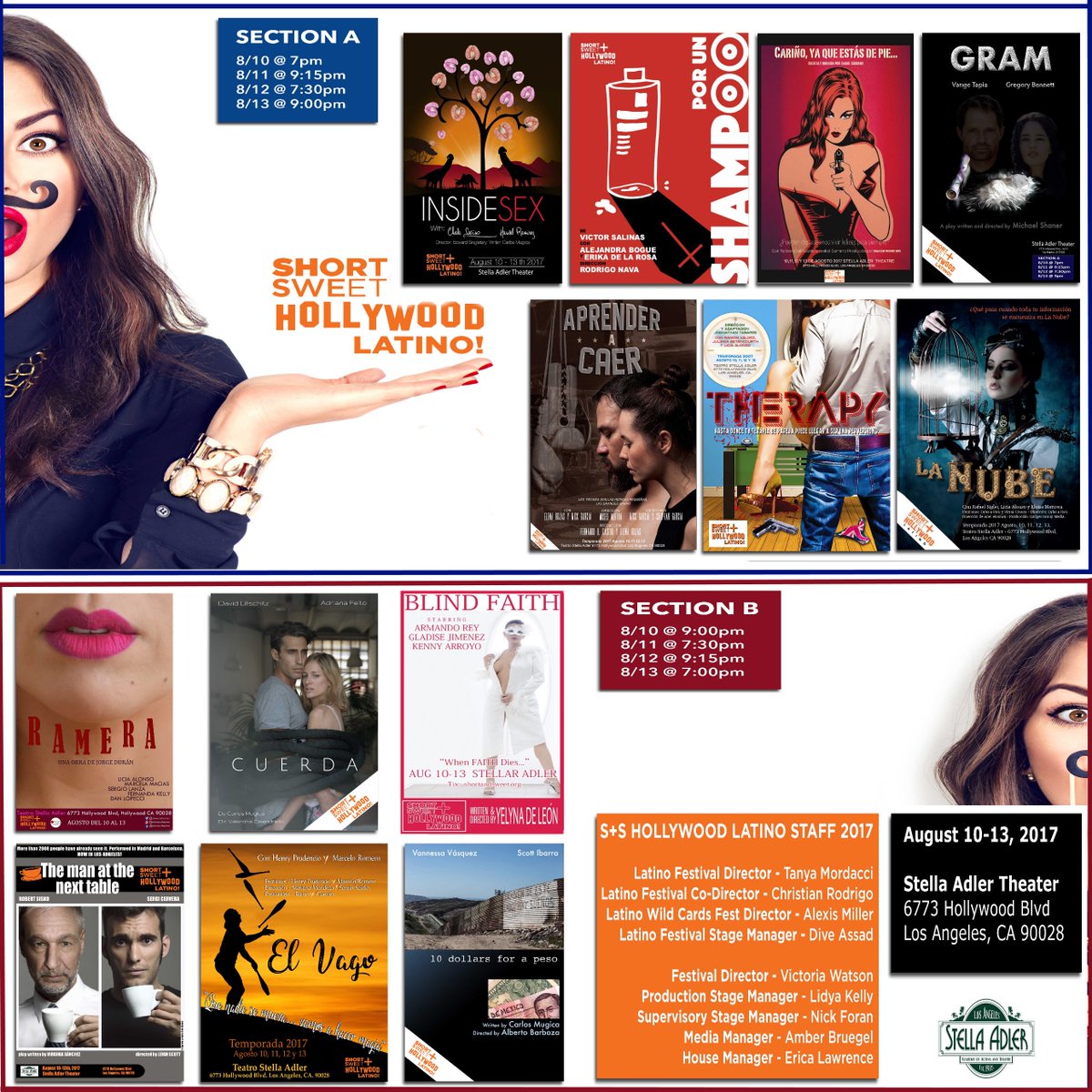 Frijolywood's tweet photo. Meet the thirteen 10-minute plays participating at the @SnSHollywood Latino from Aug 10 to13 showcasing @ #StellaAdlerTheater in #Hollywood https://t.co/nGO5i7BP9t
