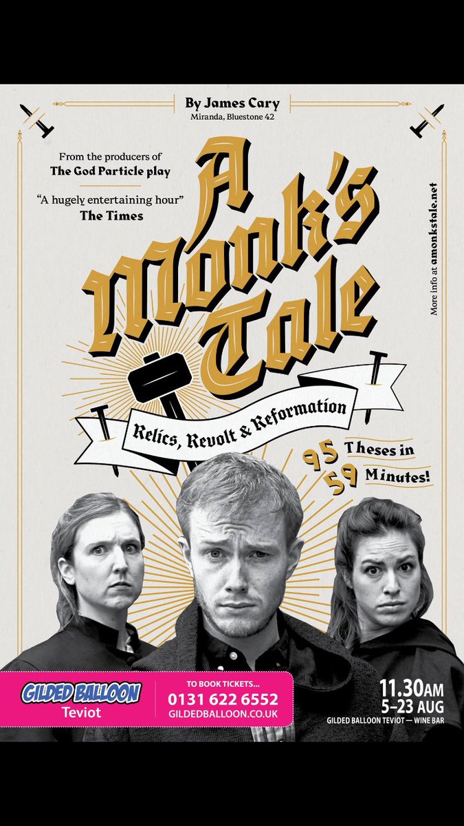 gji_live's tweet photo. Fantastic performance of @amonkstale at #GildedBalloon #venue14 at @edfringe - educational, entertaining &amp; fun! Go see it! #EdFringe17 https://t.co/frByf76mNv