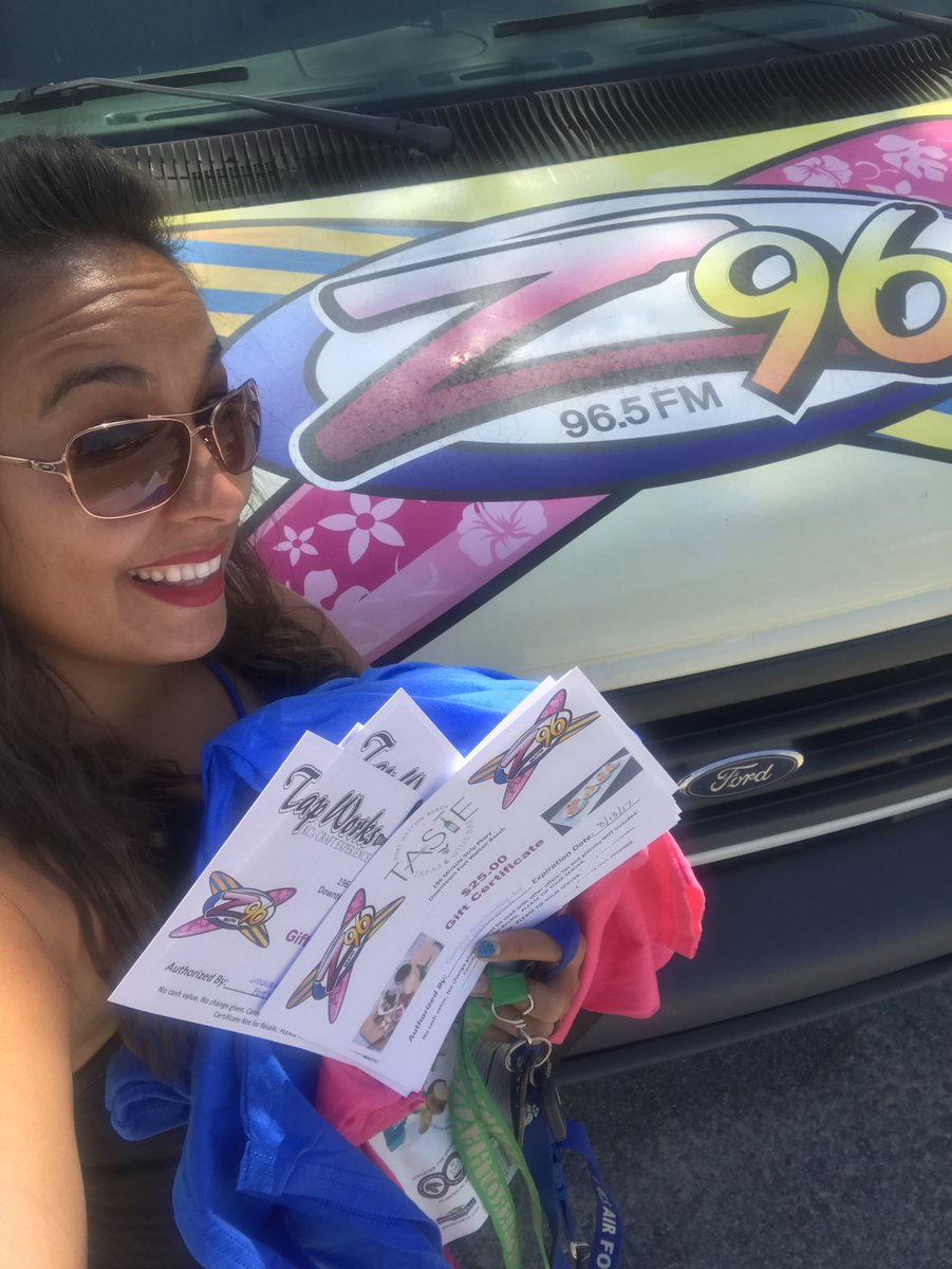 z96fwb's tweet photo. Ready to head out for #z96beachpatrol with #KCSFWB #TAPWORKS #TASTETAPAS where are you today!? I'd love to hook you up with some swag!! https://t.co/R9UX9ycM5e
